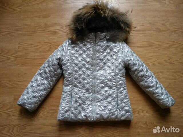 Куртка для девочки VDP цвет серебристый металлик.у