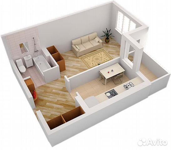 1-к квартира, 40.5 м², 1/10 эт.