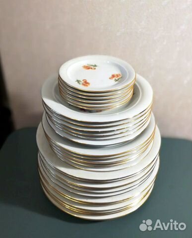 Столовый сервиз 6 персон 30 шт гдр Kahla GDR