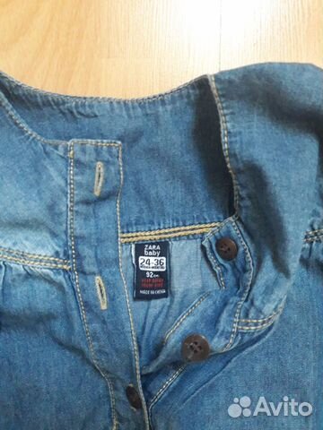 Платье джинсовое для девочки Zara р. 92-98 Платье джинсовое для девочки Zara р. 92-98