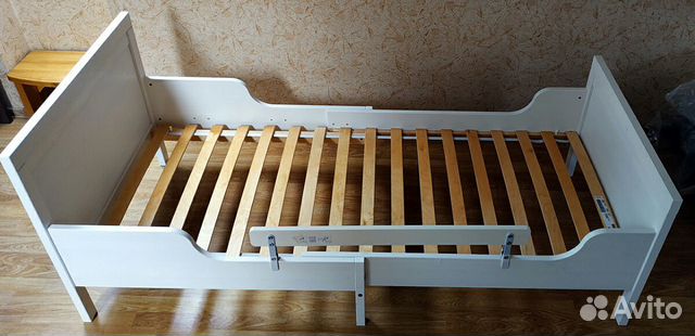 IKEA Кровать сундвик+матрас висса вакерт+бортик IKEA Кровать сундвик+матрас висса вакерт+бортик