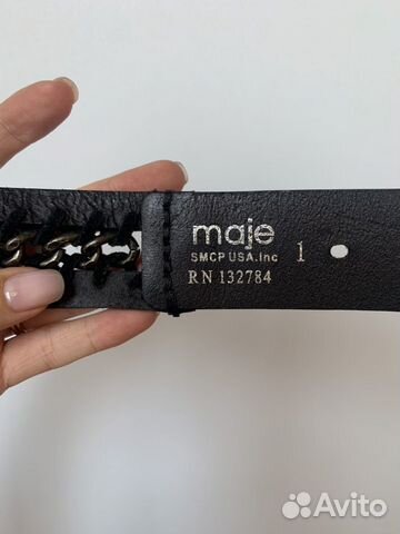 Ремень Maje, кожанный, чёрный, оригинал