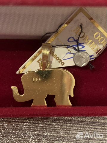 Золотой кулон «Слонёнок»