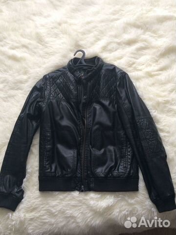 Bershka Мужская Кожаная Куртка Bershka Мужская Кожаная Куртка