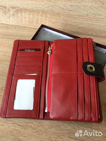 Кошелек визитка из натуральной кожи