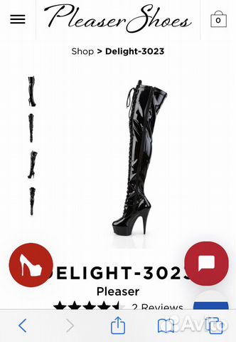 Сапоги фетиш pleaser 39-40