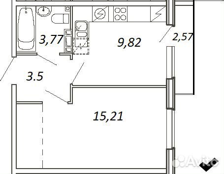 1-к квартира, 32.3 м², 2/11 эт. 1-к квартира, 32.3 м², 2/11 эт.