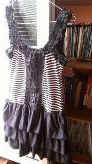 Платье мини New Yorker черно - белое