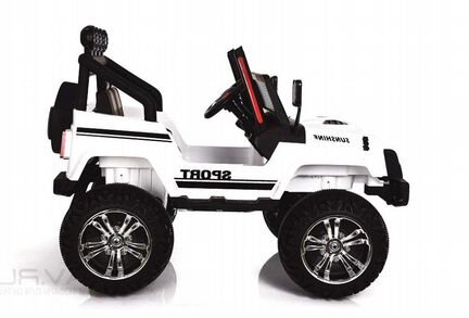 Двухместный Электромобиль Полноприводны White Jeep