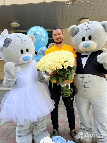 Ростовые куклы, экспресс поздравление Мишка Тедди