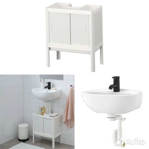 Тумба: шкафчик для ванной. Икеа раковина