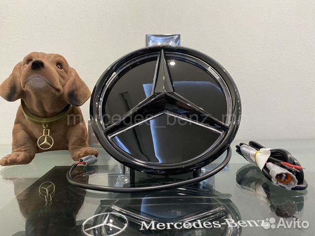 Эмблема с подсветкой звезда Мерседес Бенц