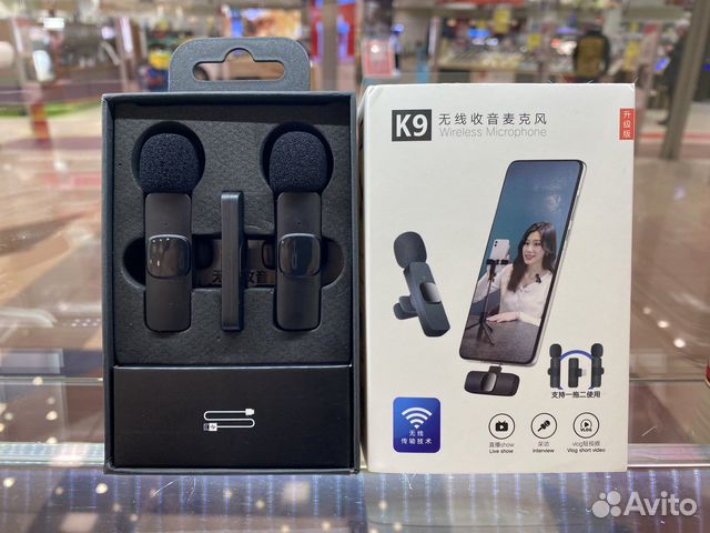 Петличный микрофон 2в1