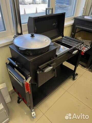 Мангал 4в1 печь, мангал, барбекю, коптильня