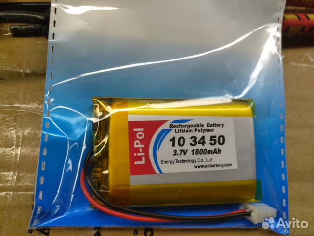 LiPo аккумулятор с защитой 103450 3,7V 1800mAh