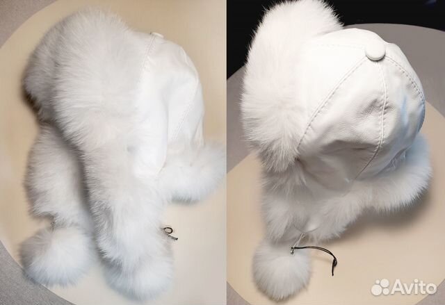 Шапка ушанка/Новая/жен/натур мех/белая