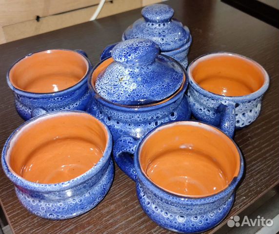 Набор посуды из глины