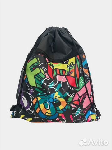 Сумка-мешок граффити для сменной обуви