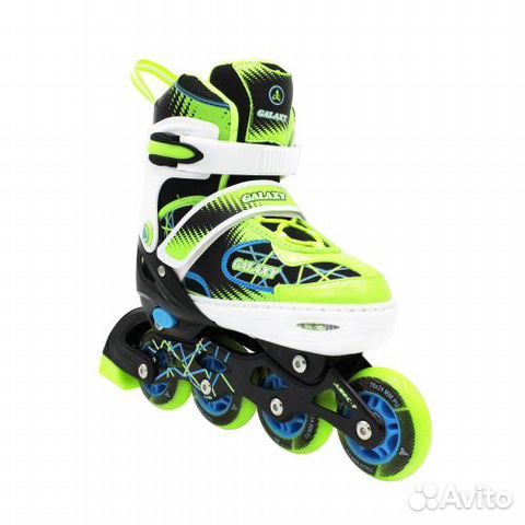 Раздвижные роликовые коньки Galaxy Green р. 35-38
