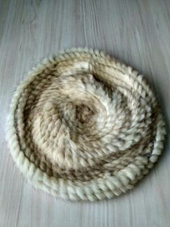 Беретка женская зимняя из вязаной норки