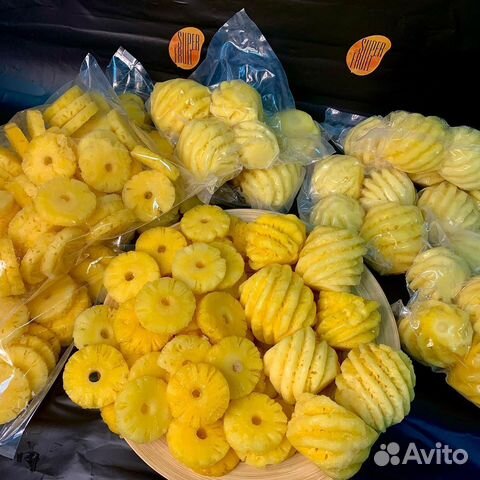 Ананасы мини кольца и целые шоковая заморозка