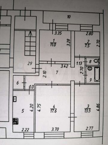 4-к. квартира, 75,7 м², 1/5 эт.