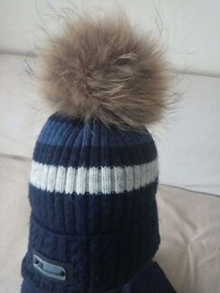 Комплект зимний шапка и снуд