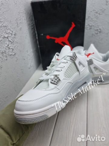 Кроссовки Унисекс Nike Air Jordan4 White Grey36-46