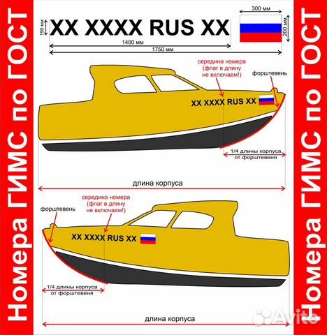 Номера на лодки, катера, гидроциклы, яхты