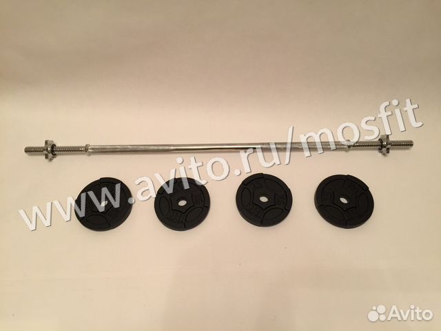 Комплект №299 (штанга прямая+набор дисков) Рекорд