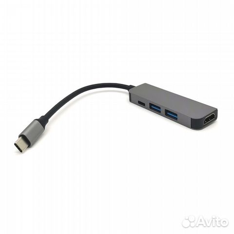USB Type-C-концентратор 1xUSB Type-C/2xUSB 3.0/HDM