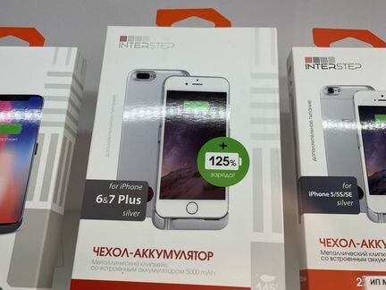 Новые Чехлы-аккумуляторы interstep для iPhone 6Plu
