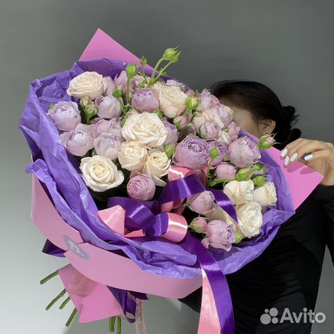 Букет цветов роза альстромерия эустома