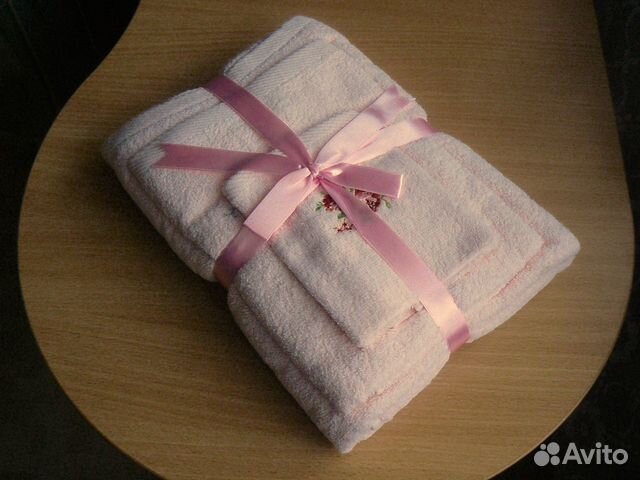 Полотенца махровые, комплект, хлопок