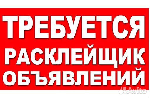 Расклейщик объявлений с ежедневной оплатой