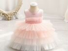 Персиковое платье для девочки 80 92 98