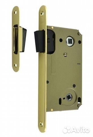 Корпус замка nora-M 13М-90мм магнит. фикс. золото