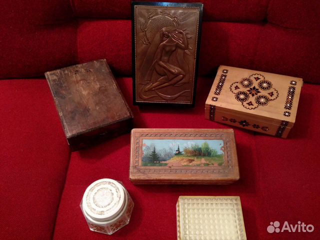 Шкатулки СССР (дерево, чеканка, музыкальная)