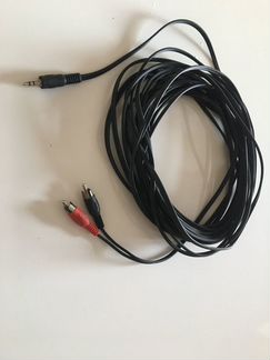 Кабель audio 2xRCA - mini Jack 3.5 10м