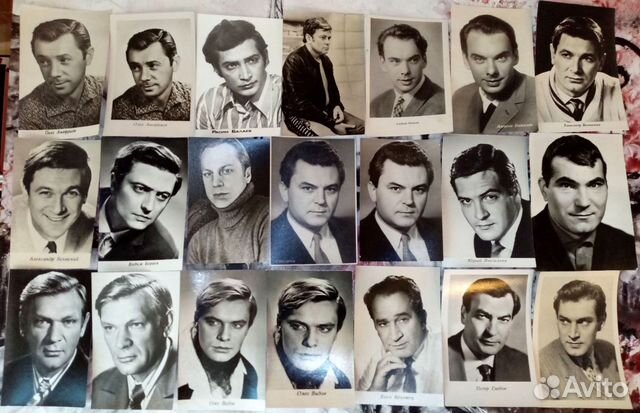 Открытки Актеры Кино и театра, коллекционные ч/б