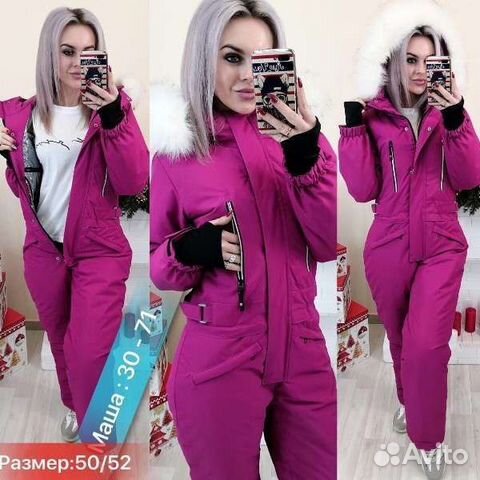 Зимний женский комбинезон