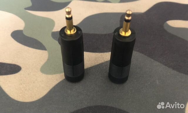 Переходник с 6.3 jack на 3.5 jack золотистый