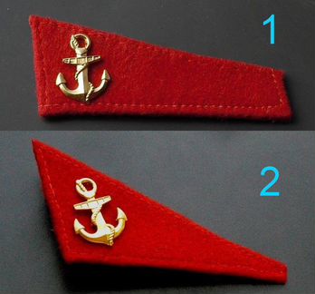 Уголок на берет Морская пехота - вмф СССР (2 вида)