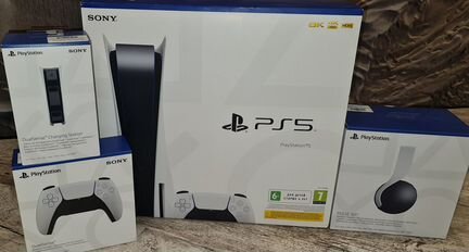 Новая Sony ps 5,2 джойстик,наушники,станция