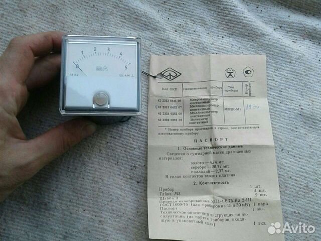 Милиамперметр М282К-М1