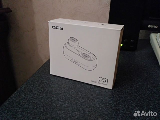 Наушники беспроводные QCY новые черное исполнение