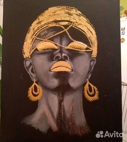Интерьерная Картина негритянка hand made
