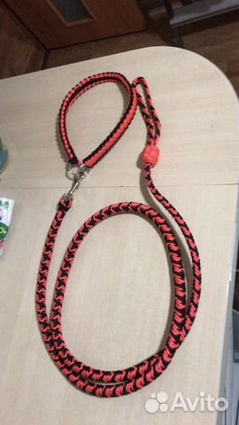 Ошейники и поводки для собак из паракорда и шнура