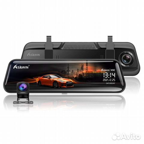 Зеркало регистратор, полный экран, 2 камеры