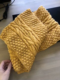 Шарф снуд желтый